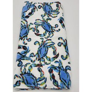 Sewing Down South Blue Crab Craze Hand Towel  28"×18"